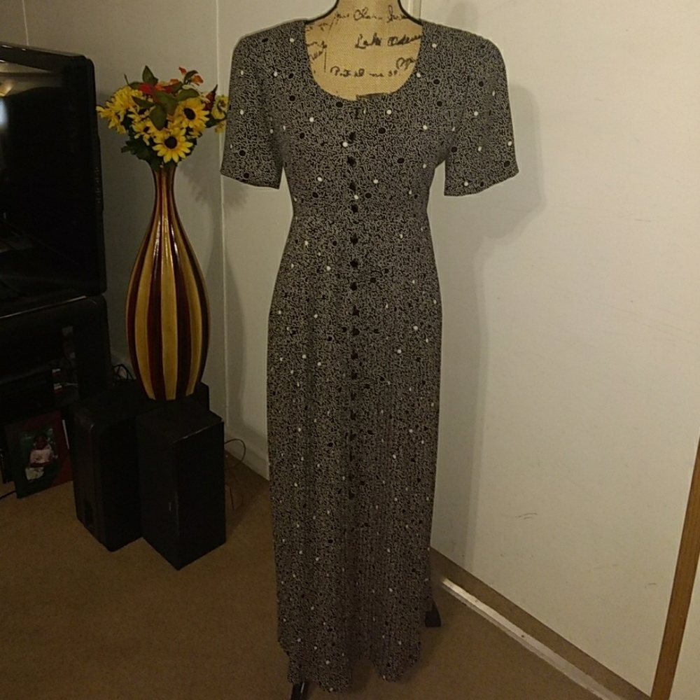 Polka dot maxi dress